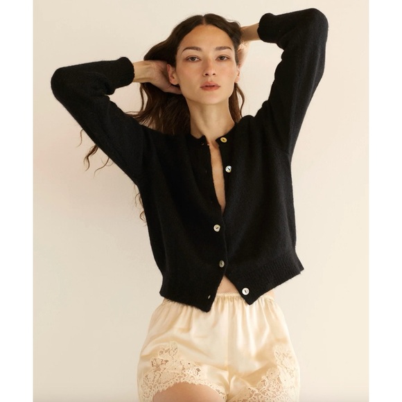 Doen Sweaters - Doen Petra Alpaca Cardigan Black